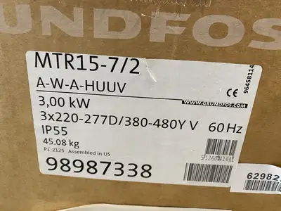 MTR15-7/2 A-W-A-HUUV | Grundfos   Multistage Self-Priming Centrifugal Pump Tank Mnt - New