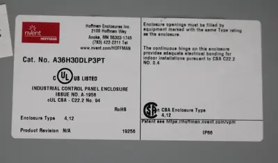 NEW HOFFMAN A36H30DLP3PT