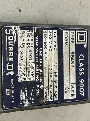 USED SQUARE D 9007-B54B2