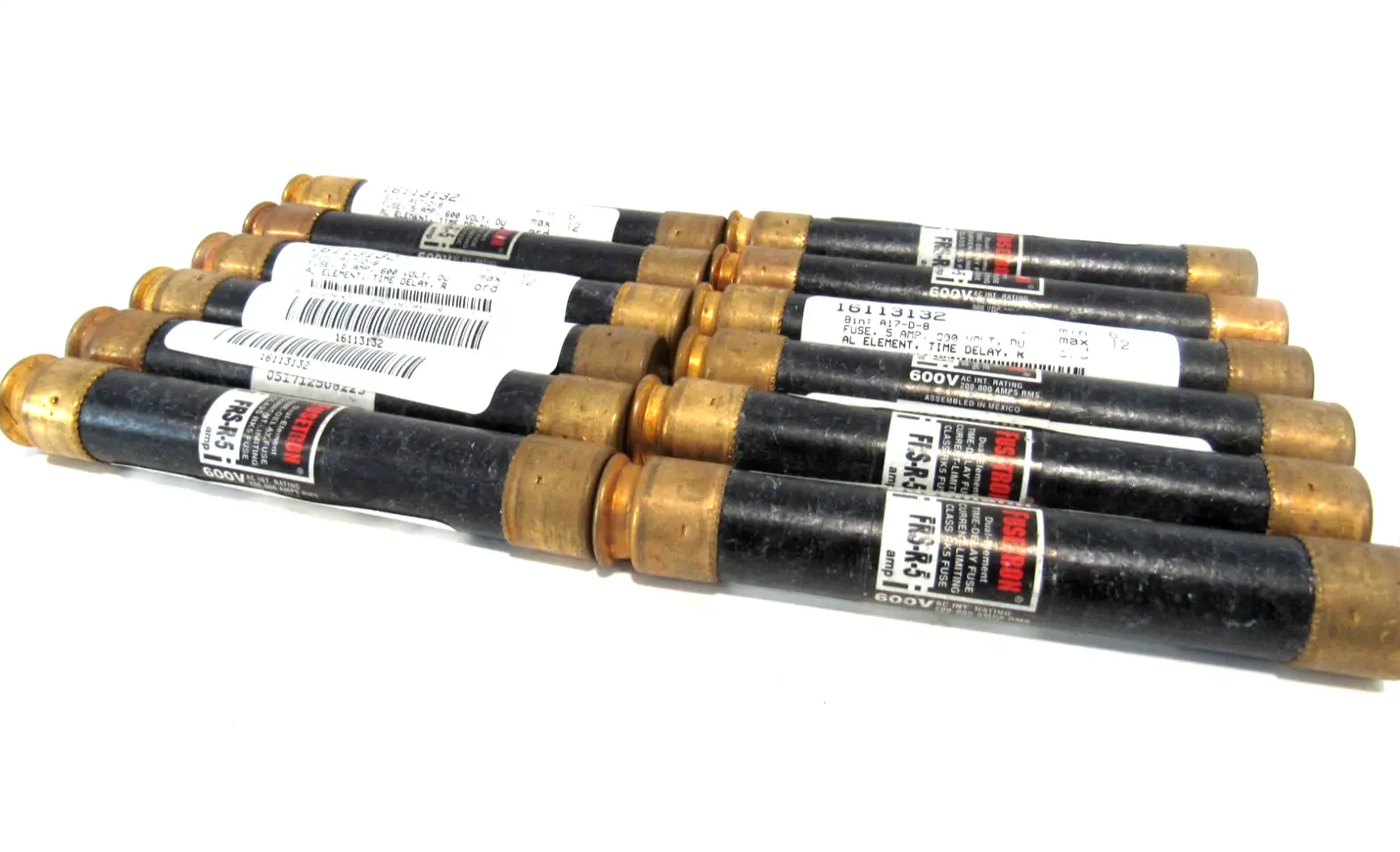 LOT OF 12 NEW FUSETRON FRS-R-5 FUSES FRSR5