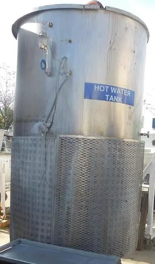 Tank, 1,150 Gallon, S/st, Jkt, Vertical, 5' x 8', FT/DB #S742737