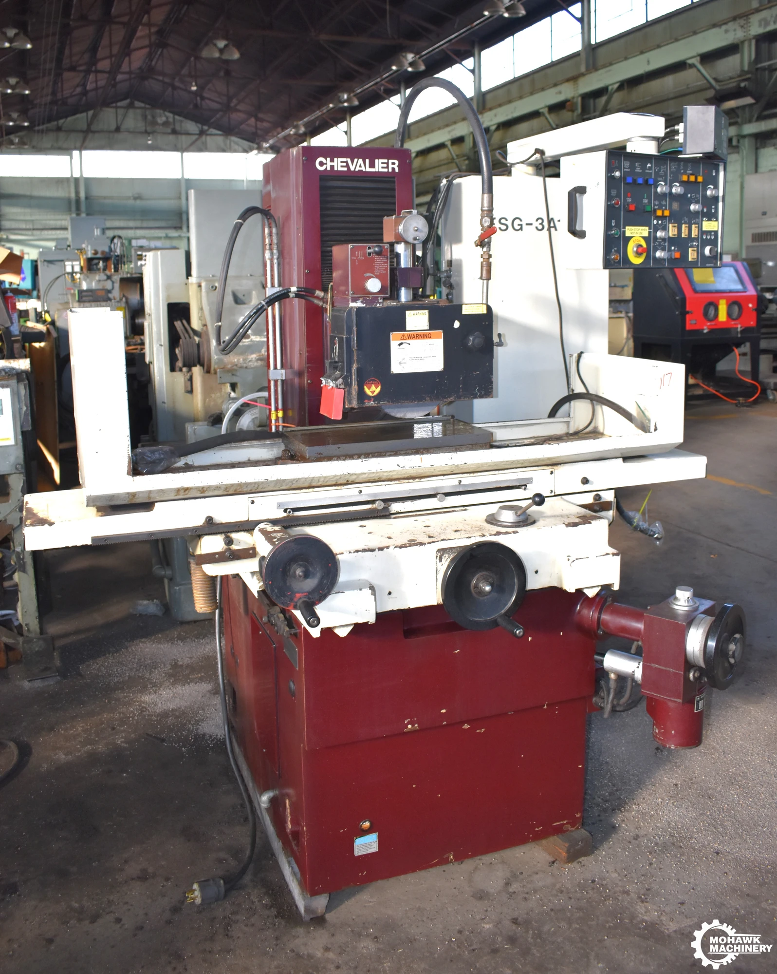 10" X 20" CHEVALIER "FSG-3A1020" 3-AXIS AUTOMATIC HORIZONTAL-SPINDLE SURFACE GRINDER wMICROPROCESSOR CONTROL - ELECTRO-MAGNETIC CHUCK - OVERHEAD WHEEL DRESSER