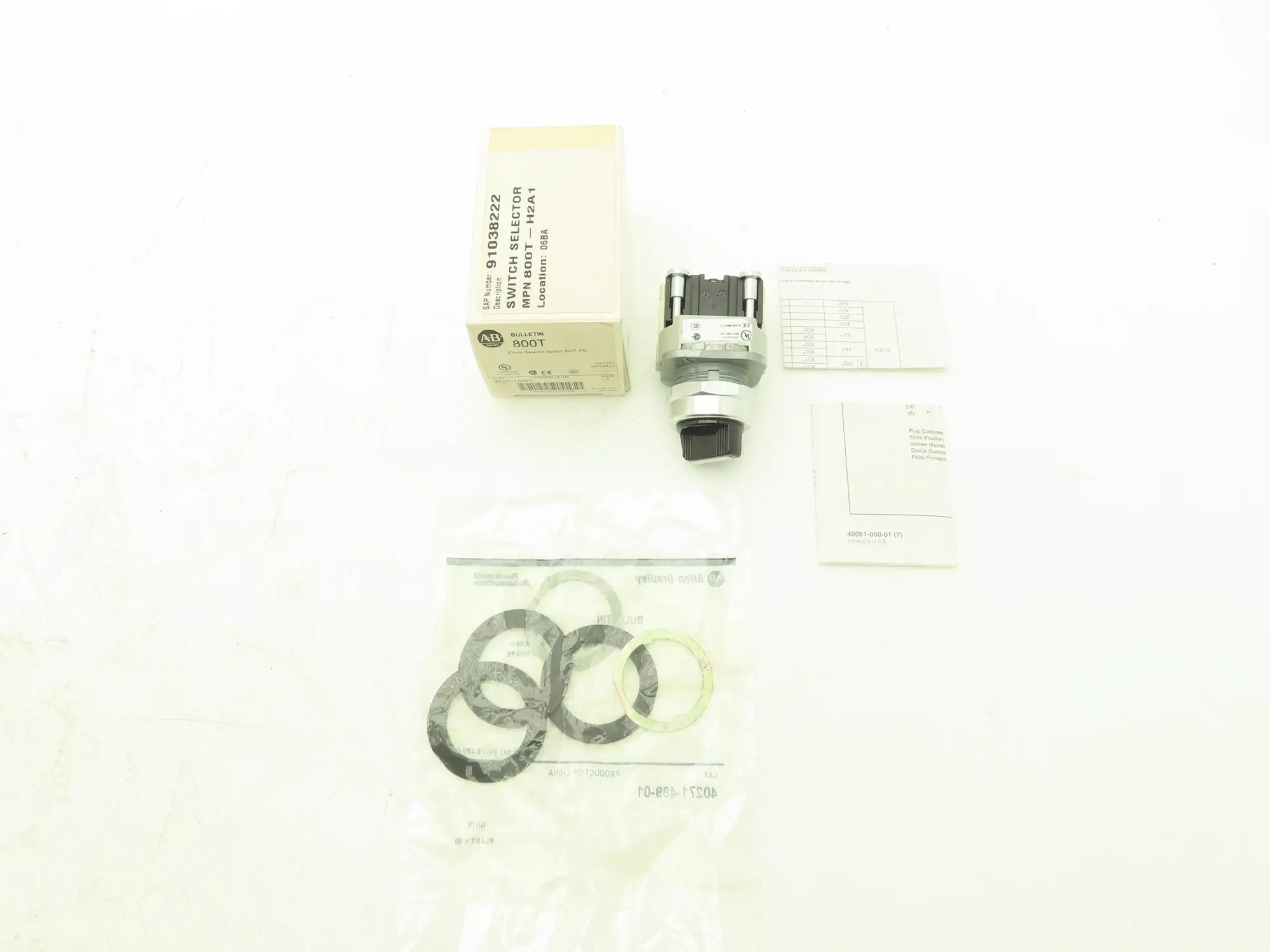 Allen Bradley 800T-H2A1 Selector Switch 2 Position Maintained 30mm