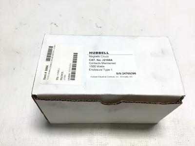 Hubbell J2166A Magnetic Demag Chuck Switch 1500Watts Enclosure Type 1 115-230VDC