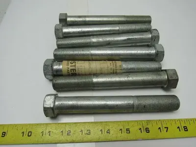Hyster 0186433 Cap Screws 6-1/2" L 7/8"-14 Thread 2-1/4" Thread Length Lot of 7