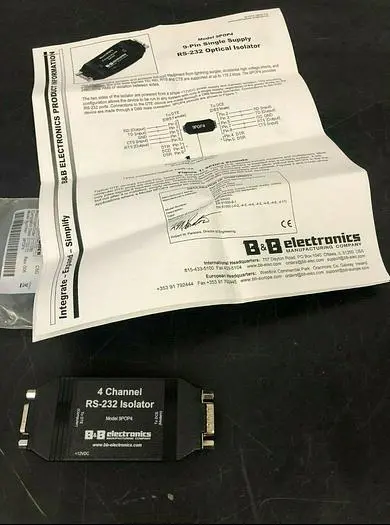 4 CHANNEL RS-232 ISOLATOR B&B ELECTRONICS