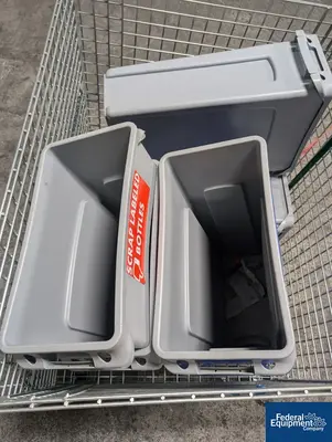 Unknown Lot of Plastic Bins in Cart
