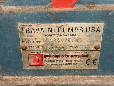 Used 2002 TRAVAINI PUMPS USA TRVB 40150/C/A3 Pumps Ohio US | HGR 24 #1567456