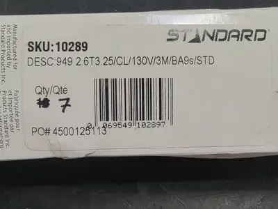 NEW STANDARD 2.6T3.25/CL/130V/3M/BA9S/STD