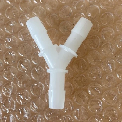 (10) 3/8" Hose-Barb Y WYE Connector Fitting White Nylon HHO Air Fuel 3-Way Split