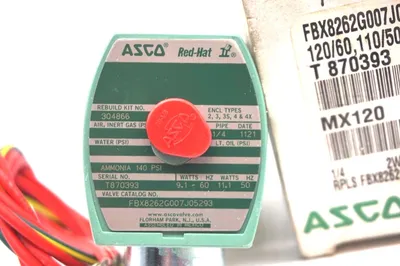 NEW ASCO FBX8262G007 SOLENOID VALVE 8262G007