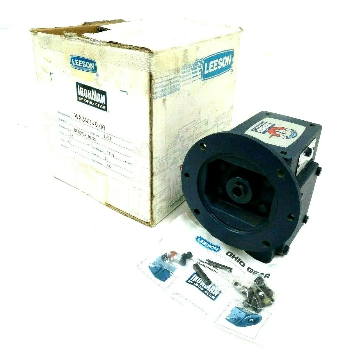 NEW OHIO GEAR BMQ824-20-56 GEAR REDUCER 20:1 W8240149.00 BMQ8242056