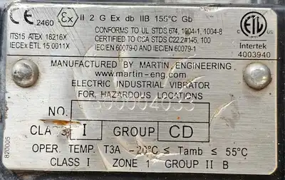 NEW MARTIN ENGINEERING National Oilwell Varco Co Vibrating Motor