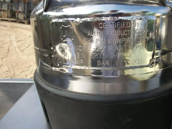 Used 2002 ALLOY PRODUCTS _UNKNOWN_ Stainless Steel Tanks California US | Machinery & Equipment #138497