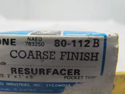 Ideal 80-112B Pocket type resurfacer 2"x1" x 6" coarse finish