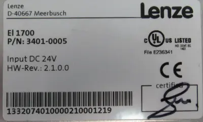 REFURBISHED LENZE EI 1700 OPERATOR INTERFACE 3401-0005 EI1700