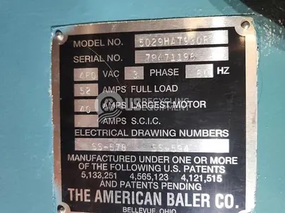 USED AMERICAN BALER 5029HAT930R AUTO TIE HORIZONTAL