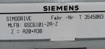 NEW SIEMENS 6SC6101-2A-Z SERVODRIVE 6SC61012AZ
