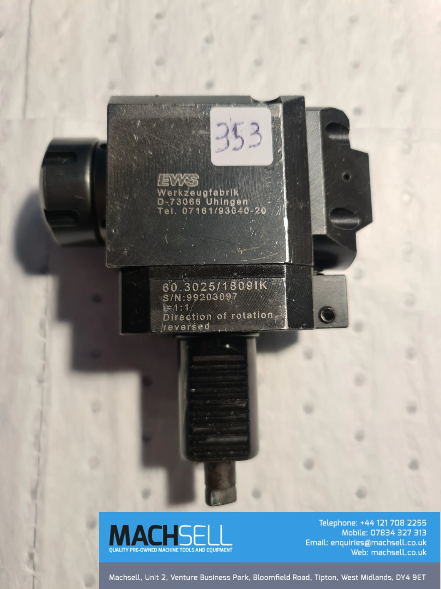 EWS_VDI 30_Axial Driven Tool (REF T353)