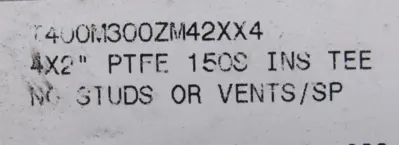 NEW RESISTOFLEX T400M300ZM42XX4 INSTRUMENT TEE 4"X2"