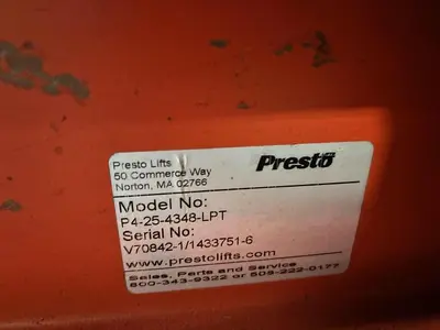 USED PRESTO P4-25-4348-LPT