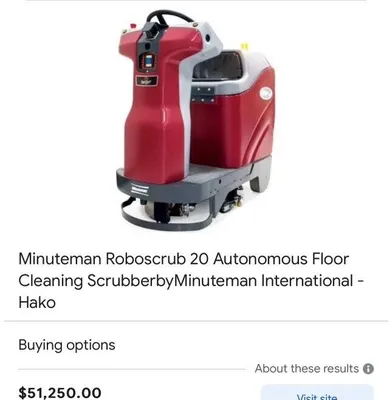 Minuteman Roboscrub 20 Autonomous Floor Cleaning Scrubber