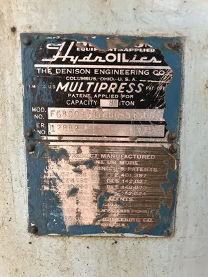 USED DENISON MULTIPRESS DENISON MULTIPRESS FG8C09C37A46A57S06 PRESS