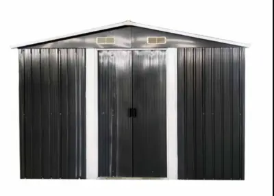 Landhonor 6ft x 8ft Galvanized Apex Roof Metal Shed (LHR-MS0608)