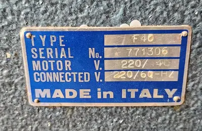 USED 1977 HUDSON MACHINERY F-40
