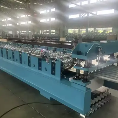 Sheet Metal AG and R Panel Trapezoid Roof Panel PBR Panel Roll Forming Machine in China