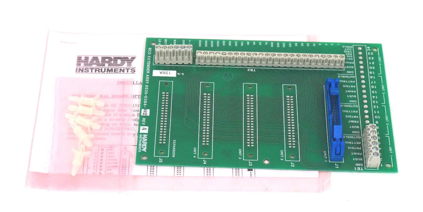 NEW HARDY INSTRUMENTS 0535-0384-112 BCD EXTENDER REV. A 05350384112