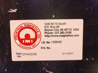 USED INDUSTRIAL MAGNETICS INC. SPM42SB