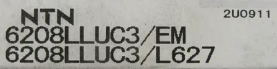 NEW NTN 6208LLUC3/EM BALL BEARING 6208LLUC3/L627 6208LLUC3EM
