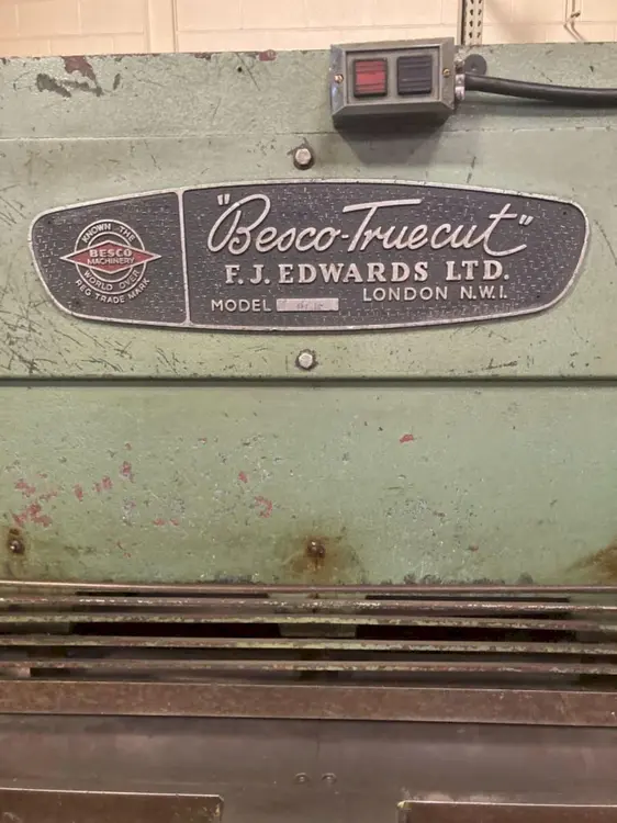 Used FJ EDWARDS _UNKNOWN_ Power Squaring Shears (Inch) Ohio US | Yoder Brothers machinery #393820