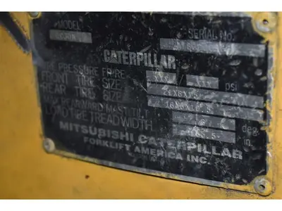 5,000 LBS CATERPILLAR MODEL #GC30K LP GAS FORKLIFT: STOCK #23033