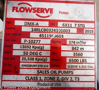 NEW FLOWSERVE 6X11 DMX-A