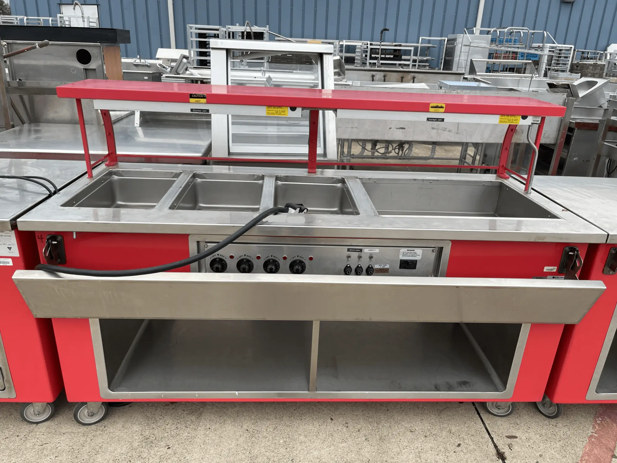 Used ColorPoint Used ColorPoint 74" Commercial Buffet 4 Open Well Steam Table Heated 220V Steam Tables (Food) Illinois US | Falcon Restaurant Supply #1376356