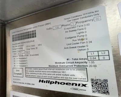 130-0182 Hill Phoenix DLPF-R 4’ Remote Multi Deck Display Cooler