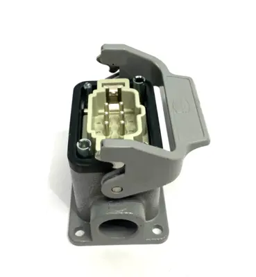 USED HARTING HAN 6 B-BASE SURFACE-LC 1 LEVER 1XM20 W/FRAME & INSERT