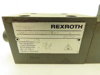 Rexroth DBET-51/200G24N9K4M Hydraulic Proportional Pressure Relief Valve