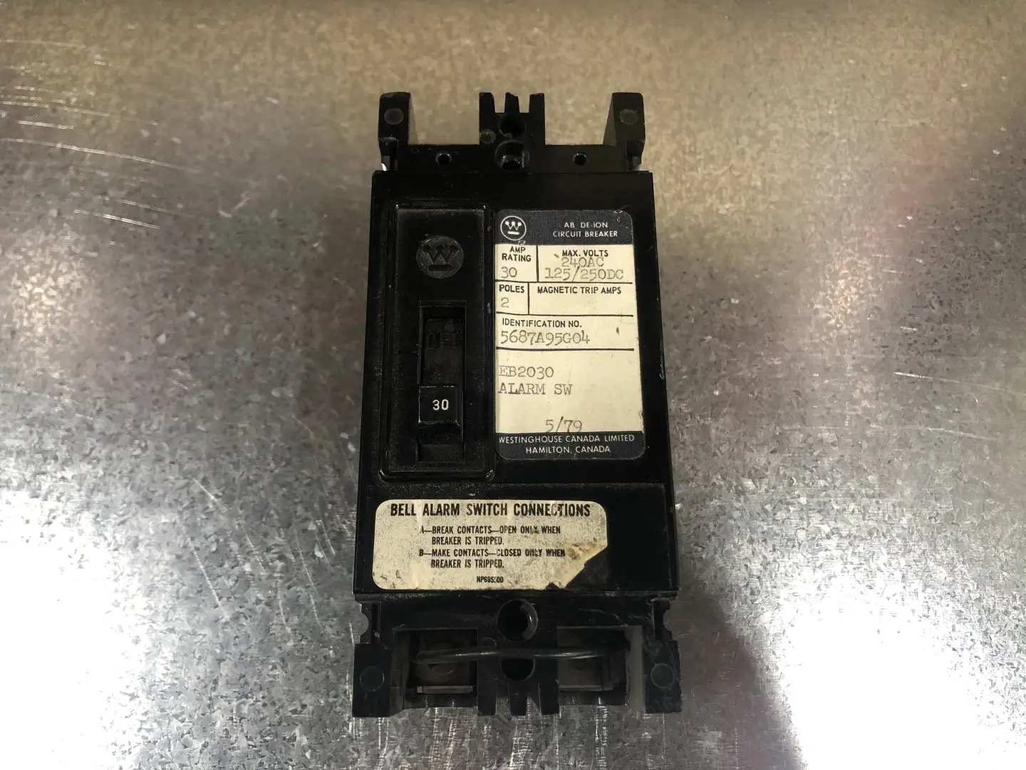 Used WESTINGHOUSE EB2030 Switchgears British Columbia CA | Lenmark #244429