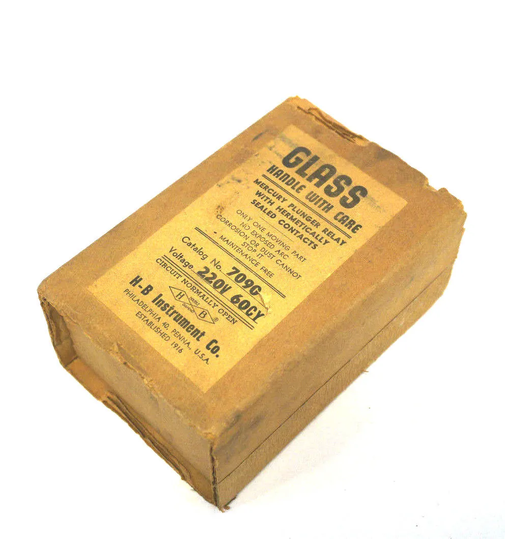 NEW H-B INSTRUMENT 7090 MERCURY PLUNGER RELAY