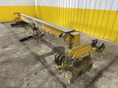 3 TON X 20' CLEVELAND TRAMRAIL UNDERSLUNG BRIDGE & 3-TON CM LODESTAR HOIST: STOCK #23054