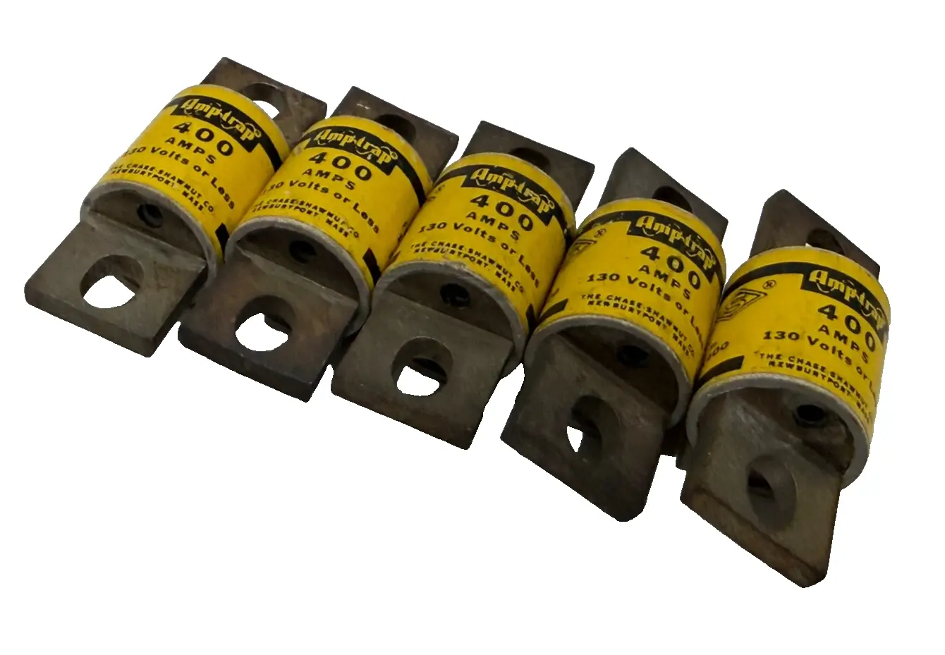 NEW LOT OF 5 CHASE-SHAWMUT A13X400 AMPTRAP FUSES 400AMP 130V