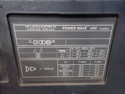 USED LINCOLN ELECTRIC POWER WAVE I400