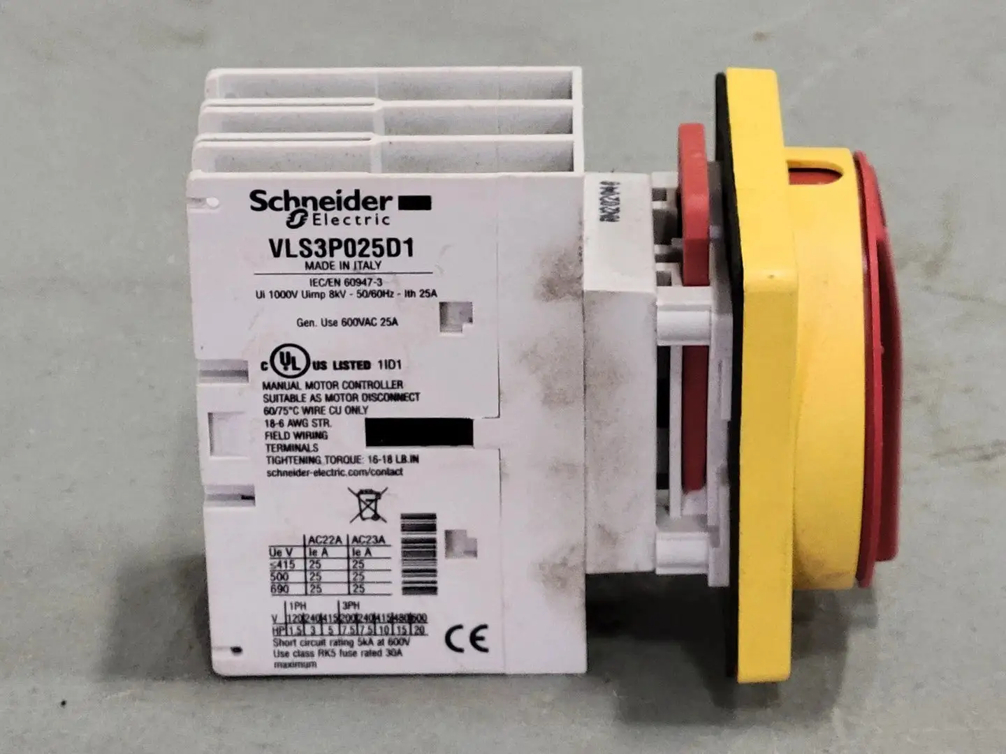 USED SCHNEIDER ELECTRIC VLS3P025D1