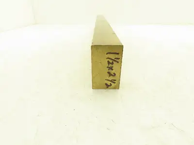 360 Yellow Brass Stock Rectangle Flat Bar 1-1/2"x 2-1/2"x 25"L  28.5lbs