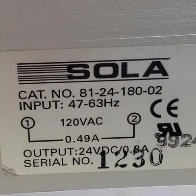USED SOLA ELECTRIC 81-24-180-02