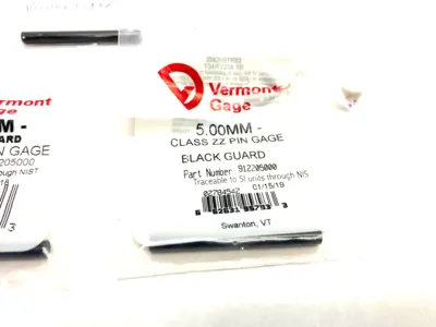 New | in-Stock VERMONT GAGE CLASS ZZ BLACK GUARD PIN GAGE Pins | Maverick Industrial Sales #1112294