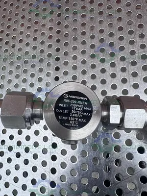 USED GEMU 540/15/D59405-1 PNEUMATIC VALVE ACTUATOR W/ NORGREN R05-200-RNEA REGULATOR